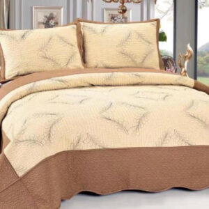 Cuvertura set pat din Bumbac B31 este o cuvertura din bumbac 100% ce include 2 fete de perna. Cuvertura din bumbac adauga caldura si eleganta dormitorului tau.