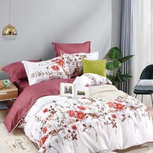 Lenjerie de pat cu Elastic E03 180×200 cm este o lenjerie pentru pat dublu cu 6 piese, confectionata din 100% bumbac, tesatura tip finet. Cearceaful pentru pat este cu elastic.
